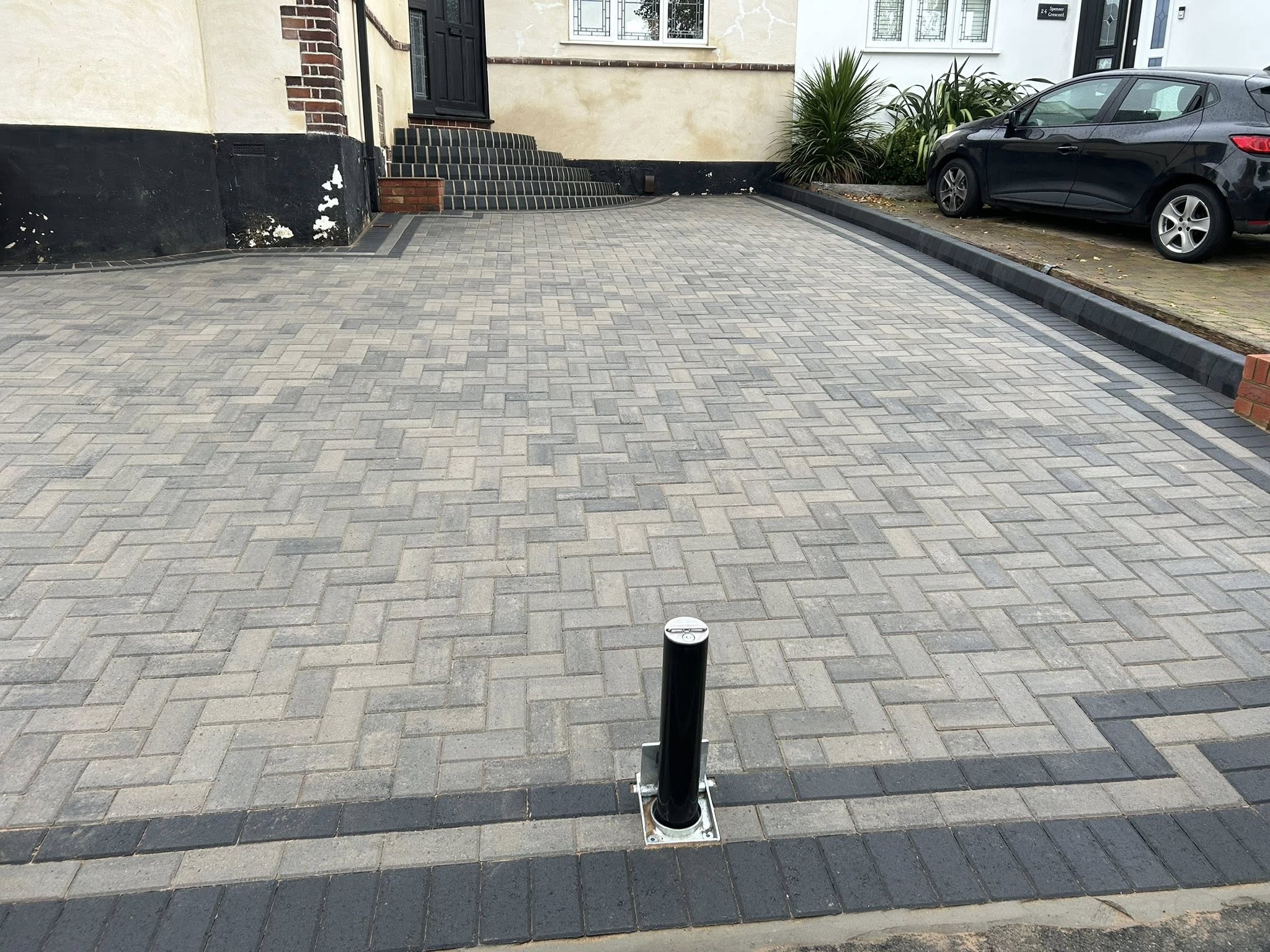 Block paving driveway Jersey