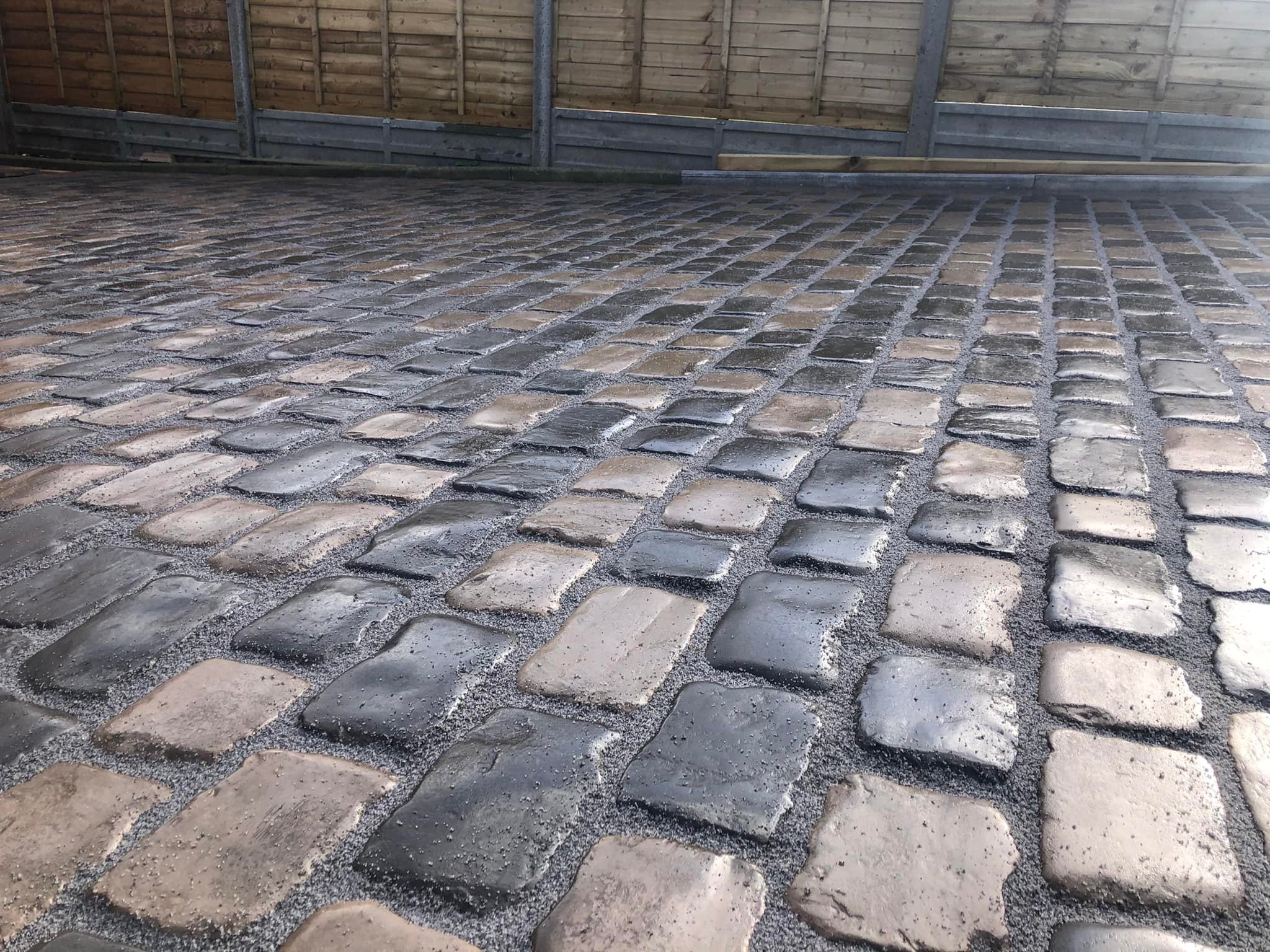 Premium cobble paving installation in Jersey by Tarcivils
