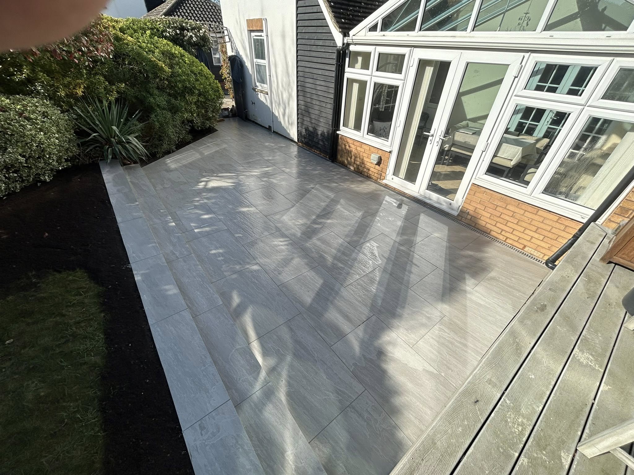 Porcelain paving work Jersey